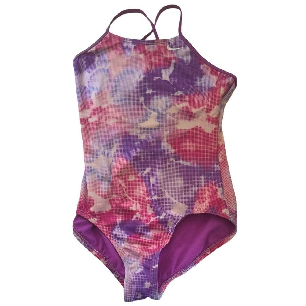 Nike Big Girls Crossback One Piece Swimsuit Size Large